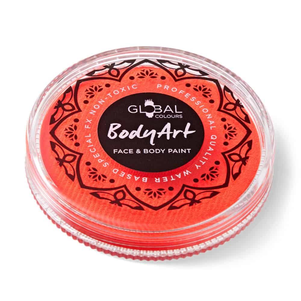 Neon Coral Red - UV BodyArt FX Cake Paint - Image 3