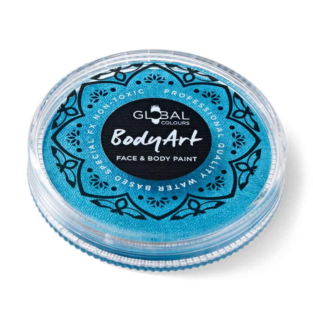 Pearl Peacock Blue - Face & BodyArt FX Cake Paint - Image 3