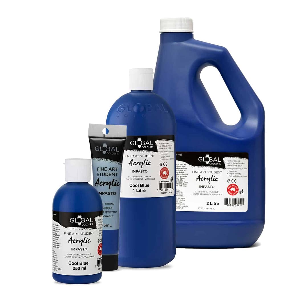 Cool Blue - Fine Art Student Acrylic Impasto Artist Paint