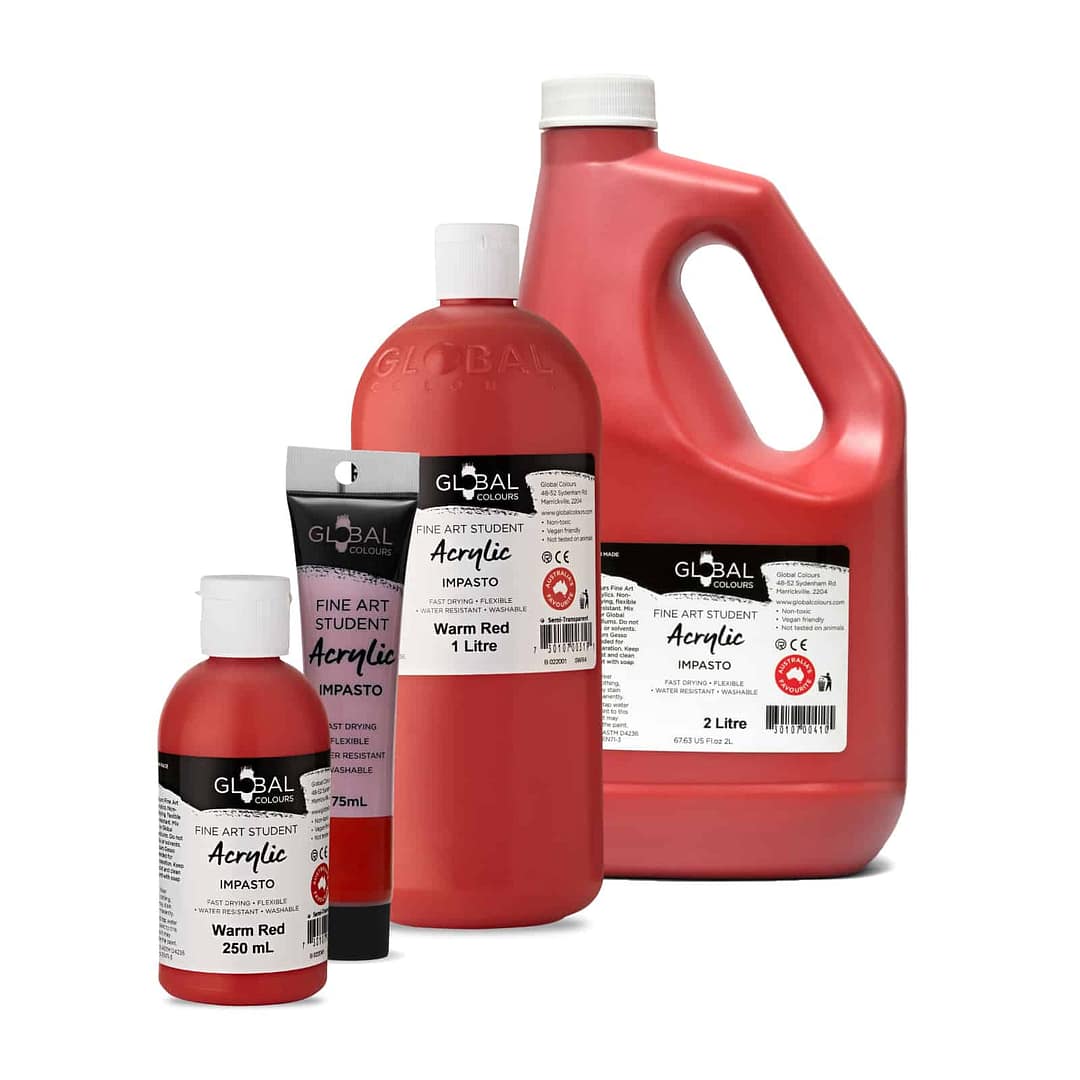 Warm Red - Fine Art Student Acrylic Impasto Artist Paint