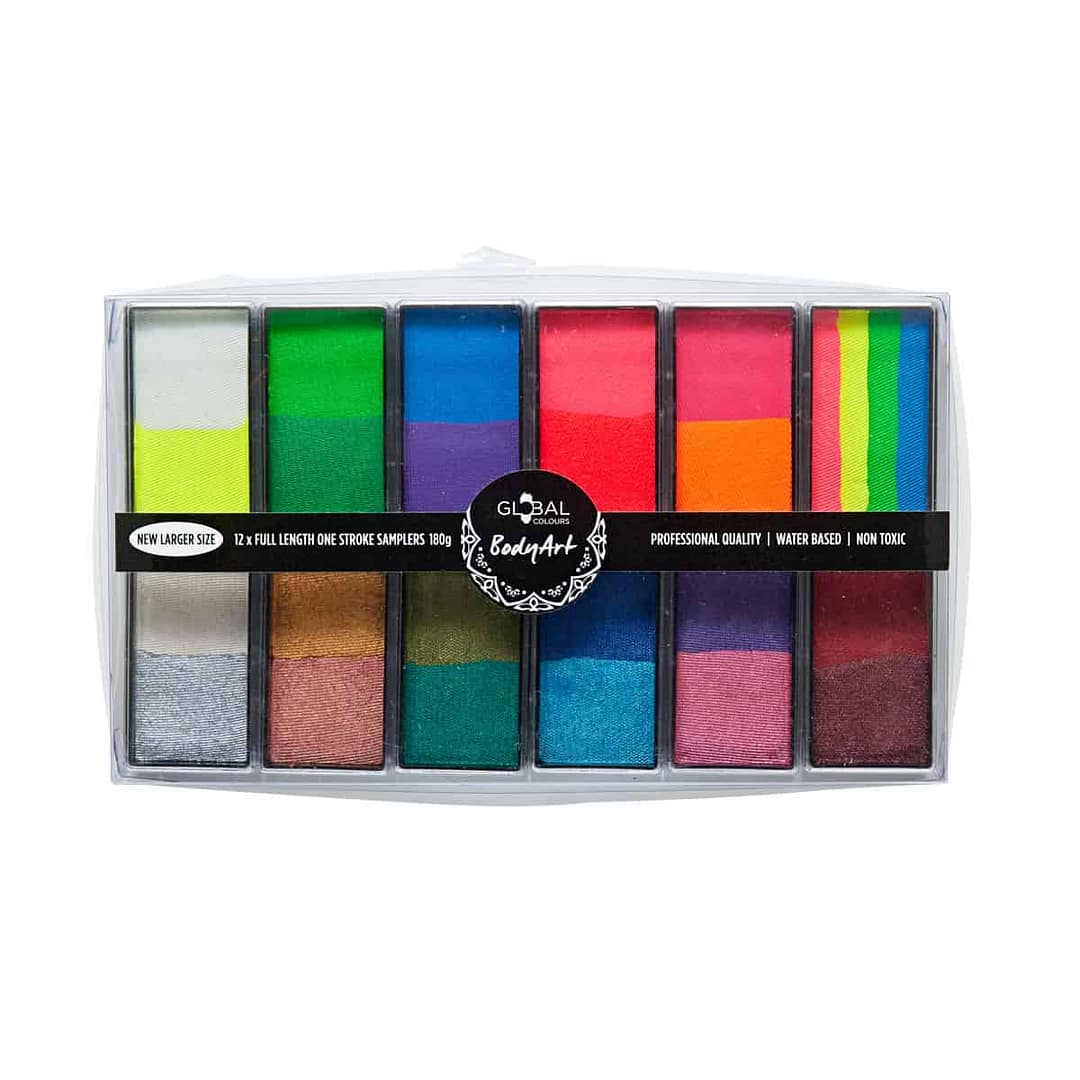 All You Need Bright & Shiny - Multi Colour Face & BodyArt Refillable FX Palette Sampler 12x 15g - Image 2