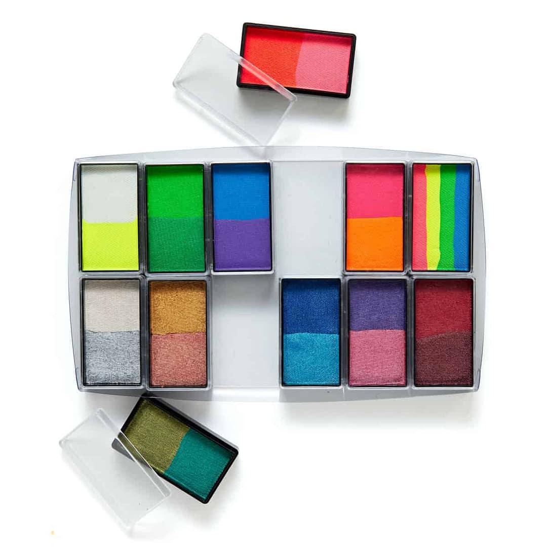 All You Need Bright & Shiny - Multi Colour Face & BodyArt Refillable FX Palette Sampler 12x 15g - Image 3