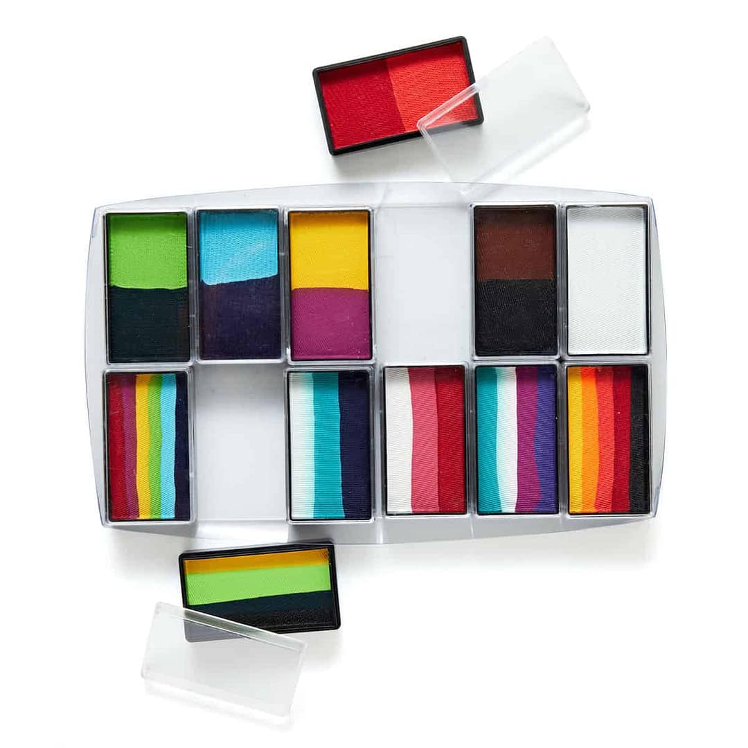 Carnival -  Multi One Strokes + Colours Face & BodyArt Refillable FX Palette Sampler 12x 15g - Image 3