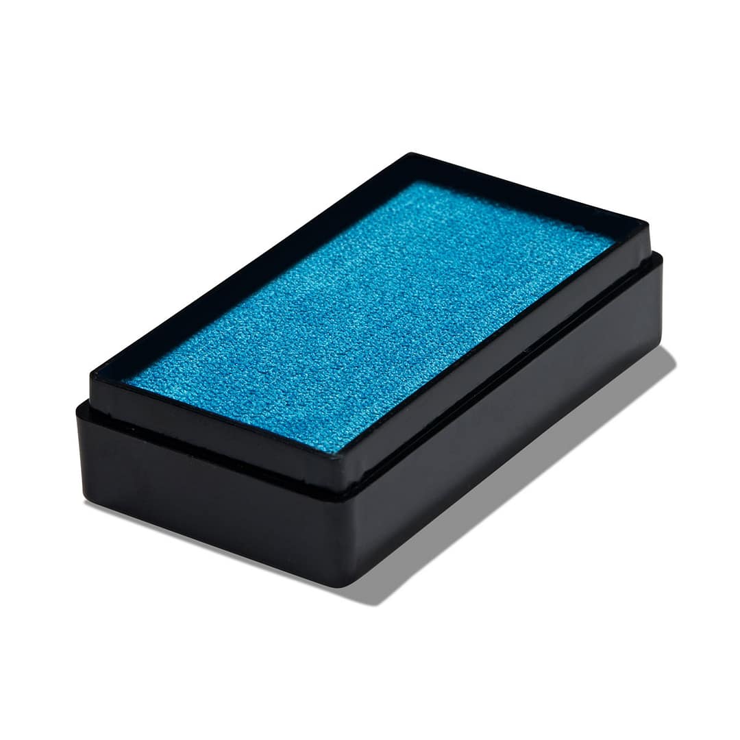 Pearl Peacock Blue - Face & BodyArt FX Cake Paint - Image 2