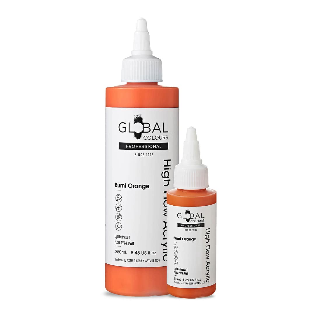 Burnt Orange - Professional High Flow Acrylic Artist Paint