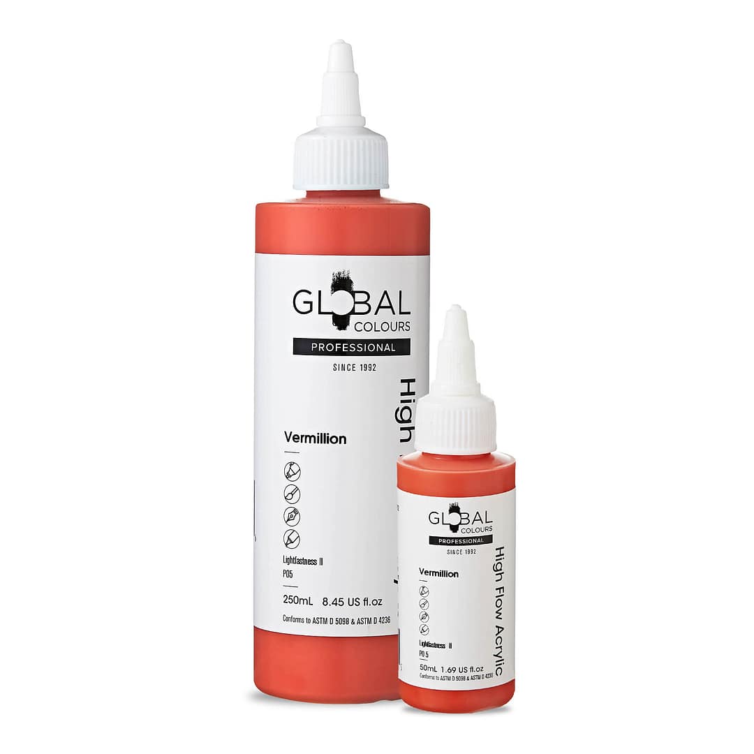 Vermillion - Professional High Flow Acrylic Artist Paint