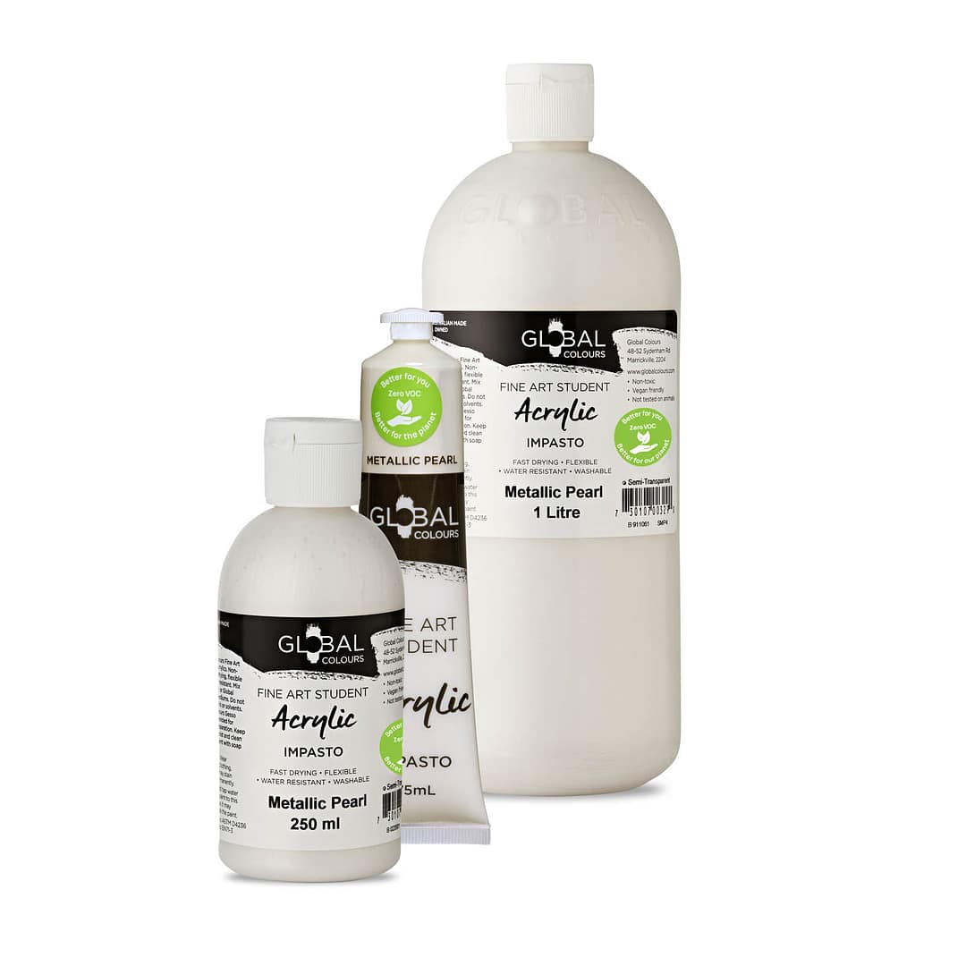 Student Acrylic Paint, Metallic Pearl | Global Colours - Australian Made