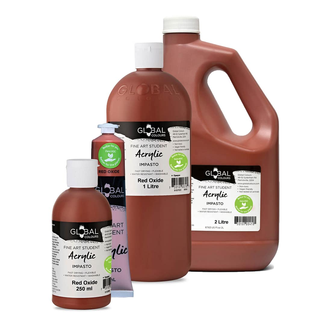 Student Acrylic Paint, Red Oxide | Global Colours - Australian Made