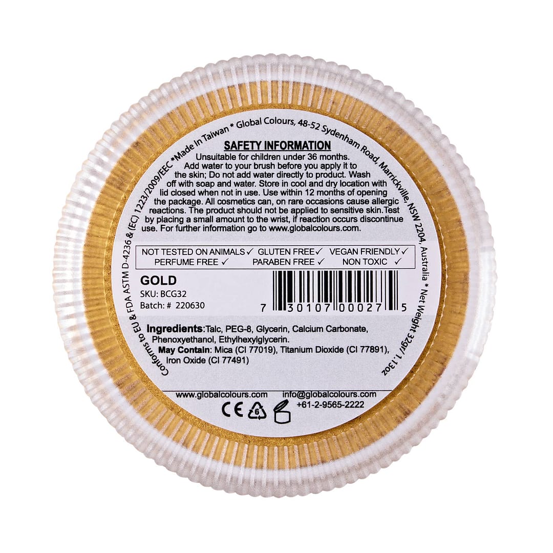 Gold - 32g Face & BodyArt Blending Make Up - Image 4