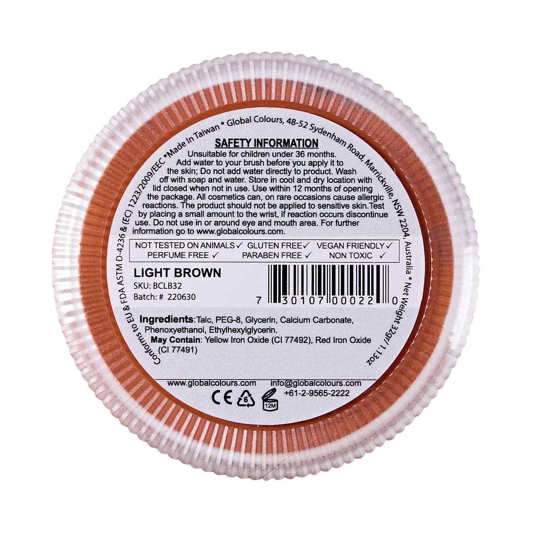 Light Brown - 32g Face & BodyArt Blending Make Up - Image 4