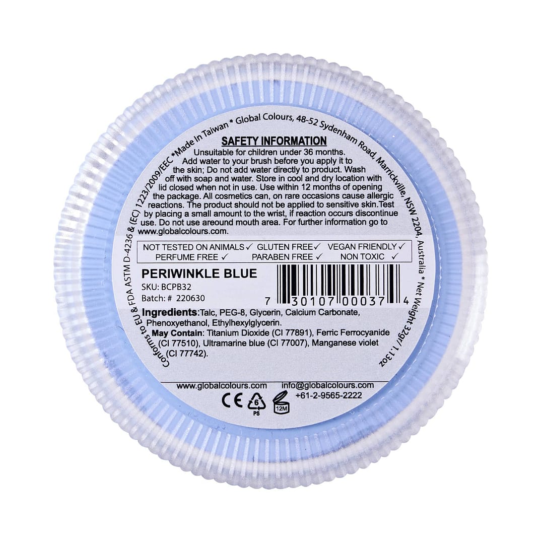 Periwinkle Blue - 32g Face & BodyArt Blending Make Up - Image 4