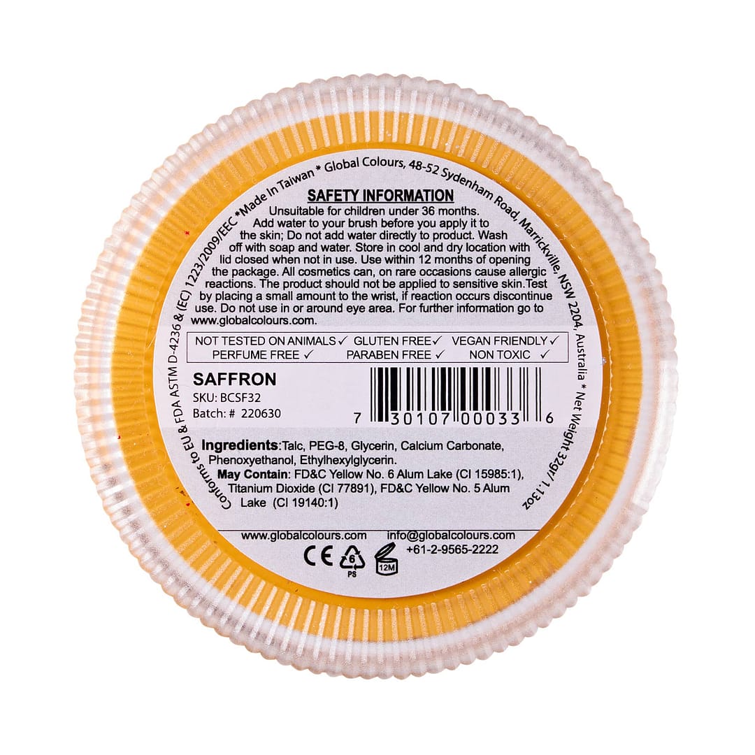 Saffron - 32g Face & BodyArt Blending Make Up - Image 4