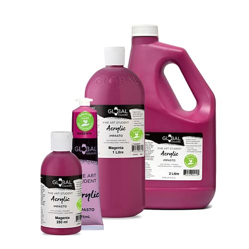 Student Acrylic Paint, Magenta | Global Colours - Australian Made