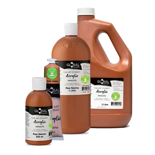 Student Acrylic Paint, Raw Sienna | Global Colours - Australian Made