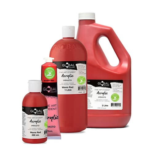 Student Acrylic Paint, Warm Red | Global Colours - Australian Made