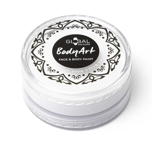Clown White - 75g Face & BodyArt Cake Paint with Removable Decanting Palette