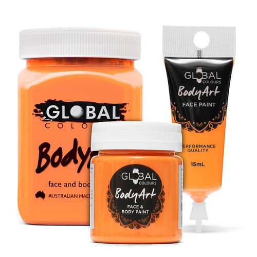 Face and Body Paint | Neon Orange | Global Colours Liquids