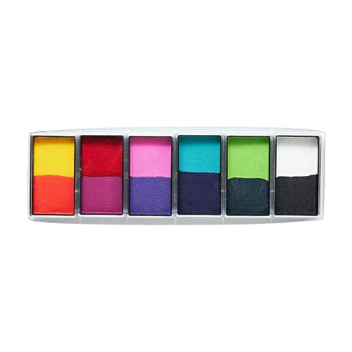 All You Need Mini - 12 Colour Half Length Face & BodyArt Refillable FX Palette Sampler 6x 15g