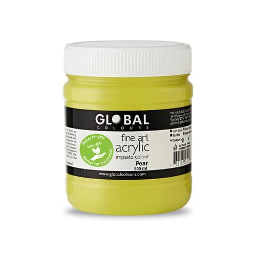 Fine Art Acrylic Paint, Pear, Global Colours 500ml