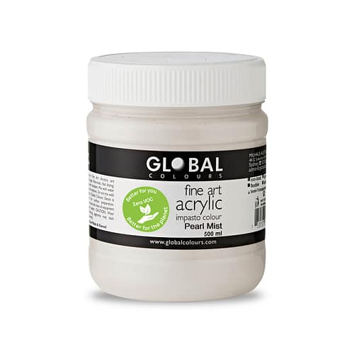 Fine Art Acrylic Paint, Pearl Mist, Global Colours 500ml