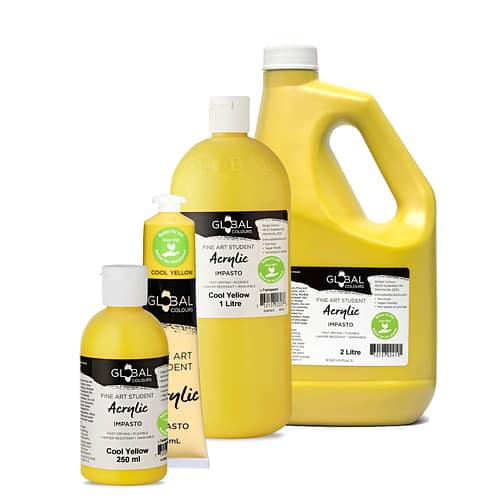 Student Acrylic Paint, Cool Yellow | Global Colours - Australian Made