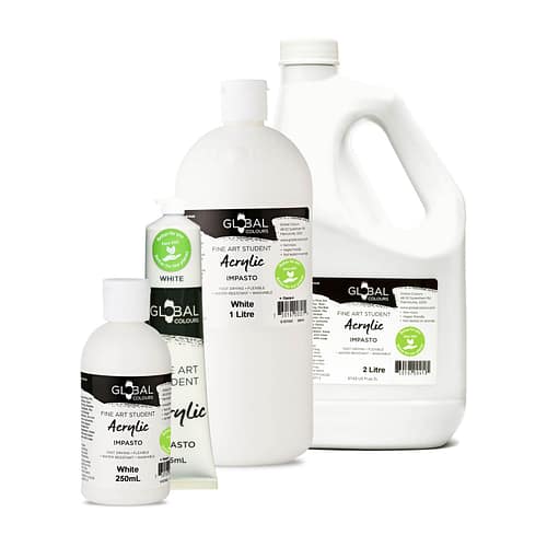 Student Acrylic Paint, White | Global Colours - Australian Made