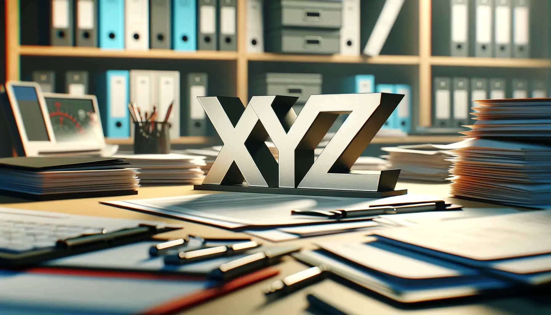 image of letters XYZ on top of a table of documents