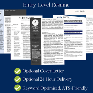 picture of 5 entry-level resume designs