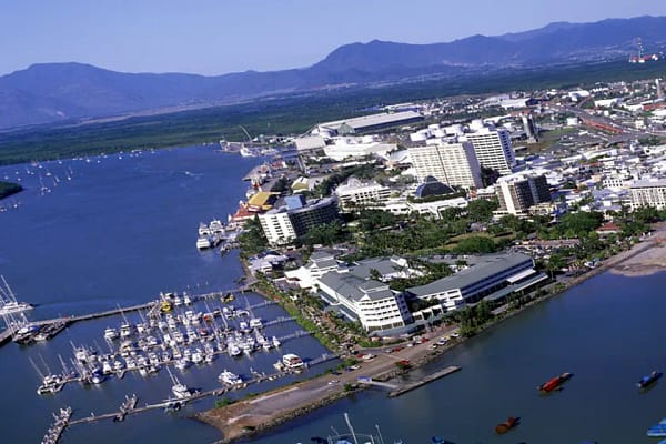 Aerial view of Cairns city