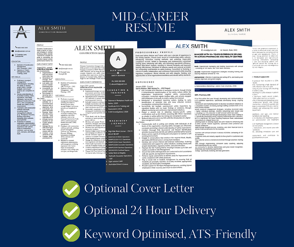 picture of 5 professional resume writing service designs fanned out
