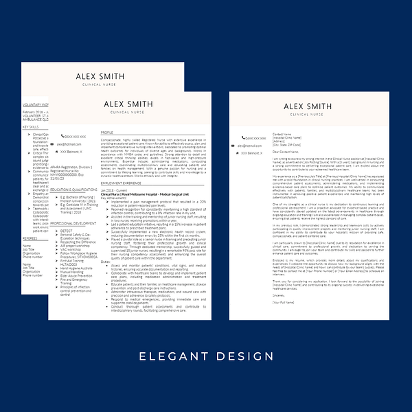 image of the ELEGANT executive resume writing service and cover letter design