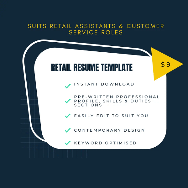 infographic for retail resume template