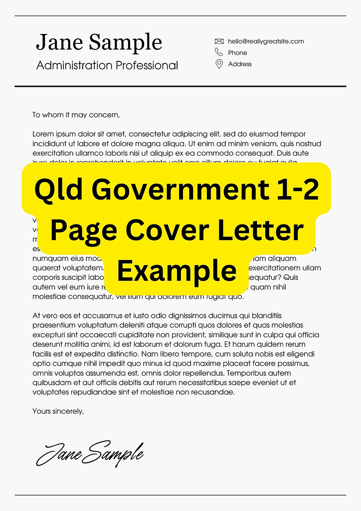 cover letter examples australia government