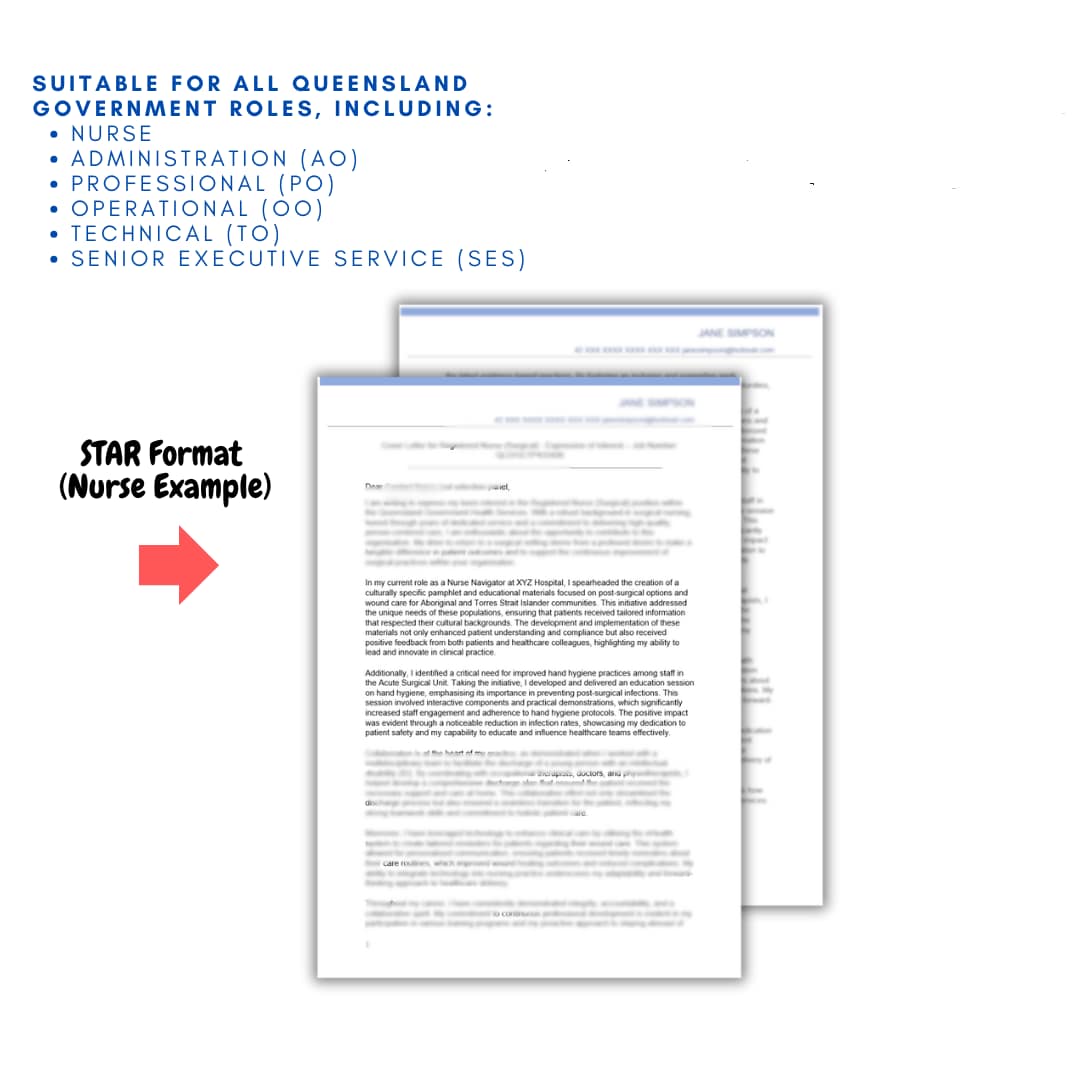 Queensland Health nurse resume example