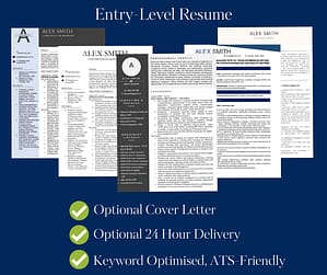 picture of 5 entry-level resume designs