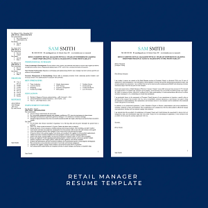 retail manager resume template and retail manager cover letter template