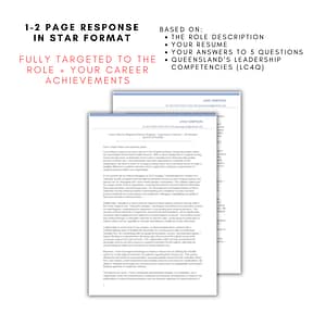 Qld cover letter example (1-2 Page response)