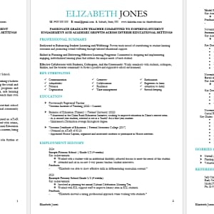 graduate teacher resume and cover letter