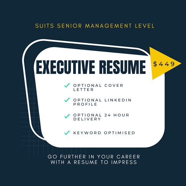infographic for executive level resume service