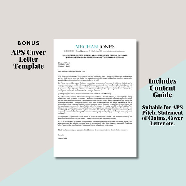 APS cover letter template