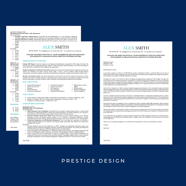 Prestige resume design
