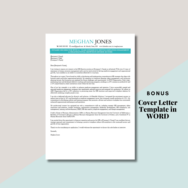executive cover letter template