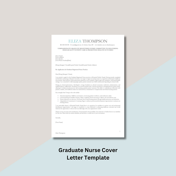 graduate nurse cover letter