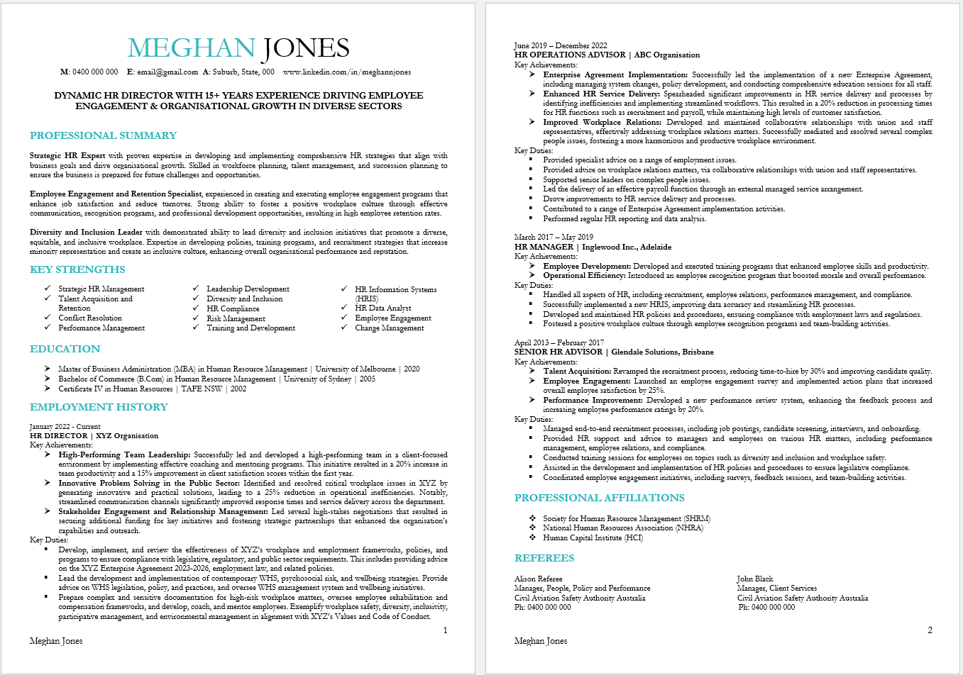 Executive Resume Template