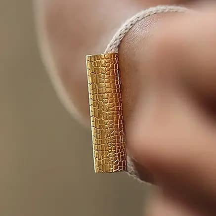Gold Croc Skin Sand Bar