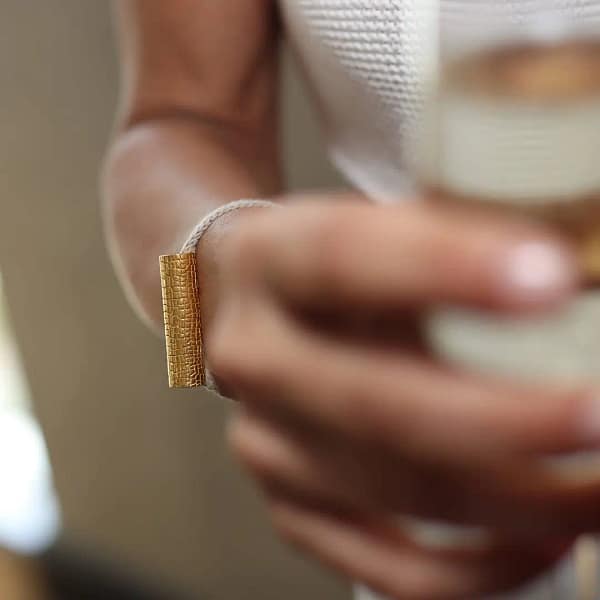 Gold Croc Skin Sand Bar